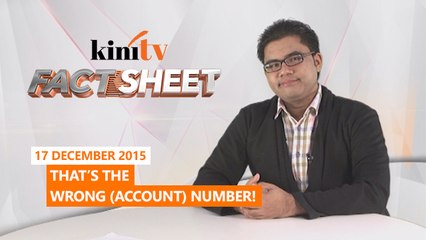Fact Sheet - December 17: That's the wrong (account) number!