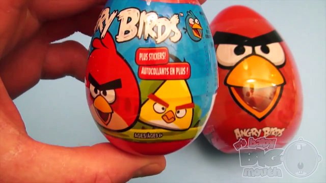 Angry Birds Surprise Eggs Learn Sizes Big Bigger Biggest! Opening Eggs with Toys and Candy