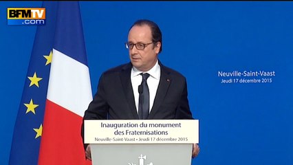 "Lorsque l'essentiel est en jeu, il n'y a qu'une seule réponse: l'humanité et le rassemblement fraternel", affirme Hollande