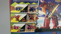 Power Rangers Dino Charge Megazord Playset & Dinosaur Zords Toy Review Unboxing