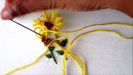 Hand Embroidery - 3D Sun flower