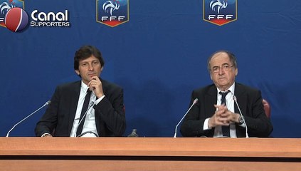 La conférence de presse de Leonardo et Noël Le Graët