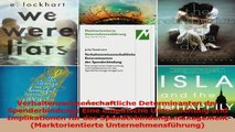 Lesen  Verhaltenswissenschaftliche Determinanten der Spenderbindung Eine empirische Untersuchung PDF Frei