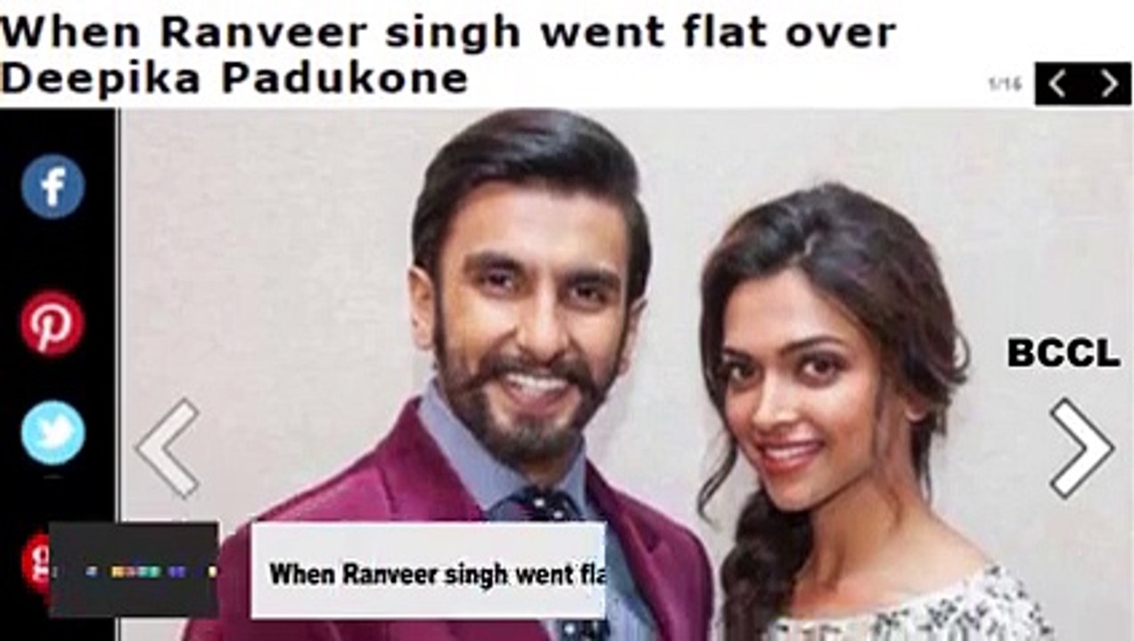 When Ranveer singh went flat over Deepika Padukone