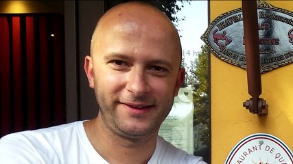 Nicolas Lamstaes et un dessert à base de clémentines