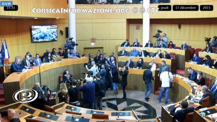 Discours en langue #Corse du Président de l'Assemblée, @JeanGuyTalamoni, indépendantiste pour @Pe_A_Corsica