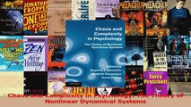 Chaos and Complexity in Psychology The Theory of Nonlinear Dynamical Systems PDF