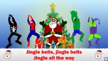 jingle bells christmas song with spiderman santa venom hulk green Goblin Full animated car