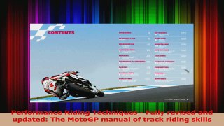 Read  Performance Riding Techniques  Fully revised and updated The MotoGP manual of track Ebook Free
