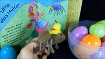 comptine en anglais Little Miss Muffet |  Nursery Rhymes | Surprise eggs toys | Kienderliedje | Rymowanka eggs rhymes