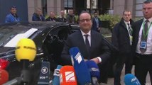 Déclaration de François Hollande à son arrivée au Sommet européen