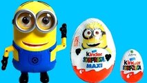 Minions unboxing kinder Surprise eggs Different sizes huevos sorpresa Mystery Chocolate Eg