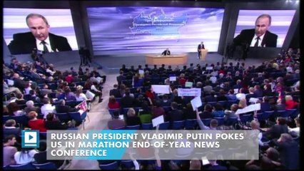 Russian President Vladimir Putin Pokes US in Marathon End-of-Year News Conference
