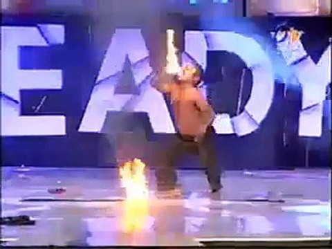 amazing dancer playing with fire