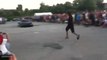 Man Jumps Over Speeding Car
