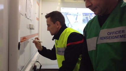 Les pompiers en simulation de Plan rouge
