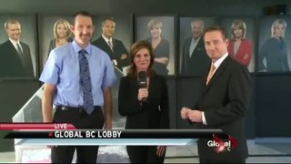 Global BC sports anchor wins lotto home draw live on TV
