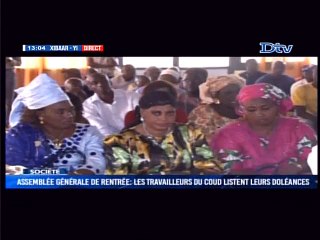 Assemblée générale de rentrée: Les travailleurs du coud listent leurs doléances