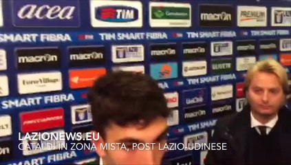 Cataldi in zona mista dopo Lazio-Udinese di Coppa Italia (17.12.2015)