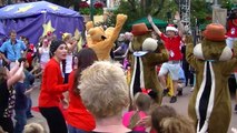 Walt Disney Worlds Hollywood Studios Pluto Chip Dale dancing with guests