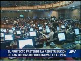 Asamblea debate la Ley de Tierras