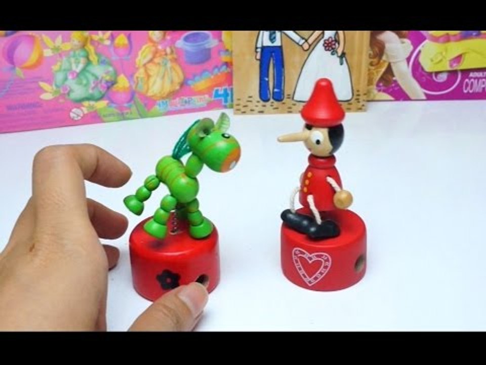 Pinocchio & Horse Cute Wooden Toy Pencil Sharpeners