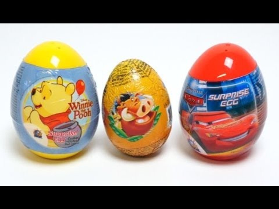 Winnie the Pooh, Disney Cars & Pubma  - The Lion King Surprise Egg