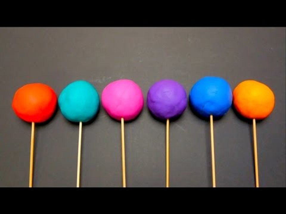 6 Play-Doh Lollipop Surprise Egg Toy Game