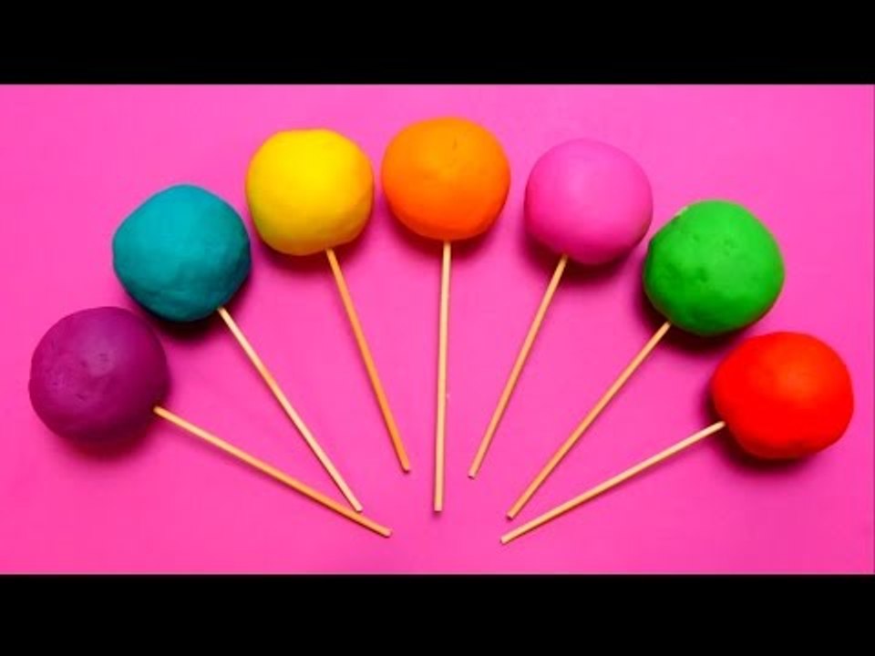 7 Play-Doh Surprise Ball Lollipops with Toys for Kids