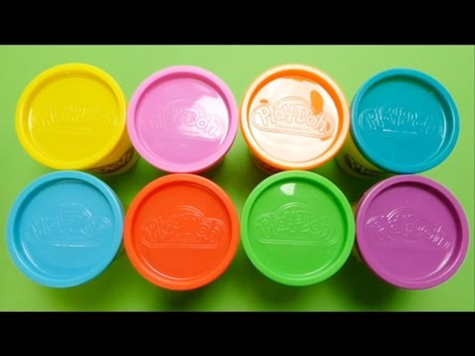8 Play-Doh Ice Cream Surprise Eggs with Toys (Penguin, Caveman, Smurf, Bird, SpongeBob & ...)