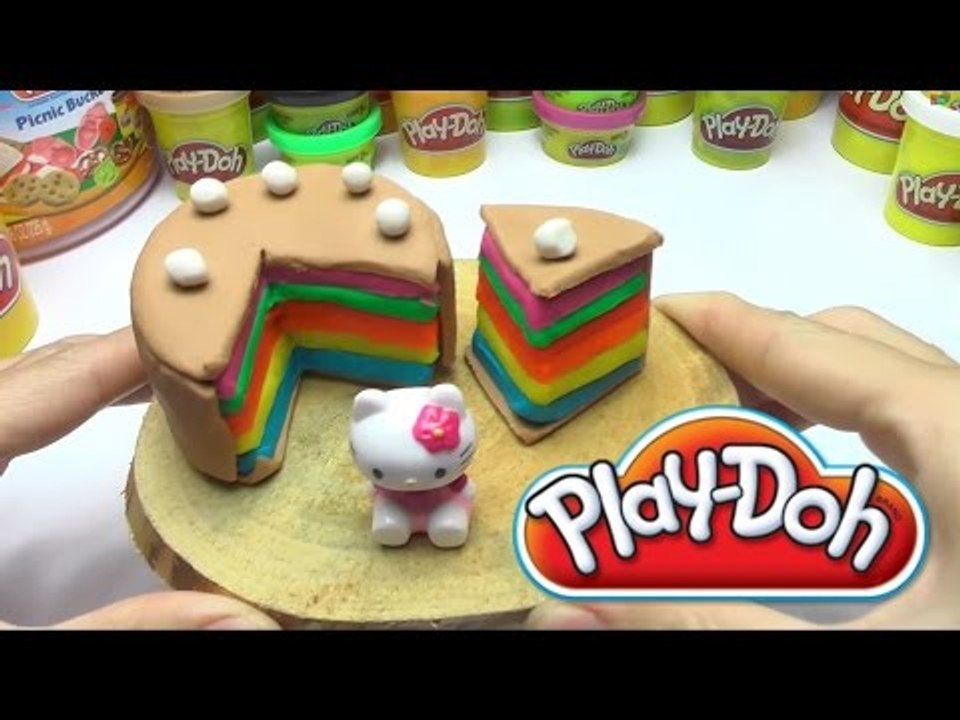 Play Doh Birthday Cake for Hello Kitty DIY