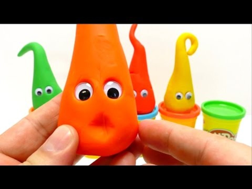 5 Play-Doh Ice Cream Cones with Surprise Toys for Kids