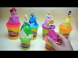 6 Play-Doh Disney Princess Collection - Cinderella, Aurora, Ariel, Belle, Rapunzel Surprise Eggs