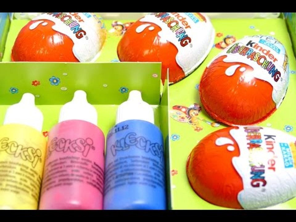 Easter Egg Painting Set with 4 Kinder Surprise Eggs