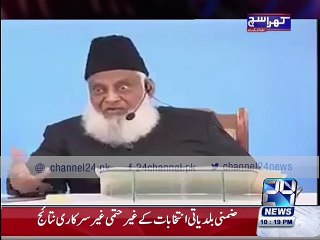 Dr Israr talks about throne, four points agenda of Jews