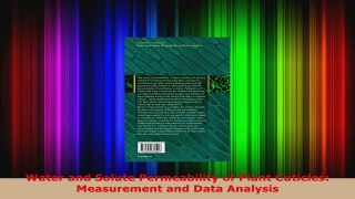 Read  Water and Solute Permeability of Plant Cuticles Measurement and Data Analysis EBooks Online