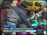 Niños y niñas compartieron con comuneros de Laguamaza