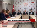 Vatan Partisi Lideri Doğu Perinçek, Ekonomik Çözüm Programını Açıklıyor