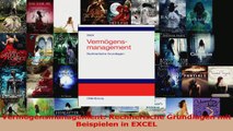 Lesen  Vermögensmanagement Rechnerische Grundlagen mit Beispielen in EXCEL Ebook Frei