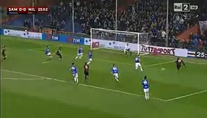 Mbaye Niang SUPER CHANCE SAMPDORIA 0-0 AC MILAN 17-12-2015 SERIE A