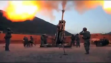 Artillery Firing FOB Bastic Afghanistan