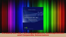 Lesen  Vorstand der AG Führungsaufgaben Rechtspflichten und Corporate Governance PDF Frei