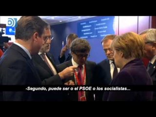 Mariano Rajoy cuenta su quiniela electoral a Merkel y Cameron