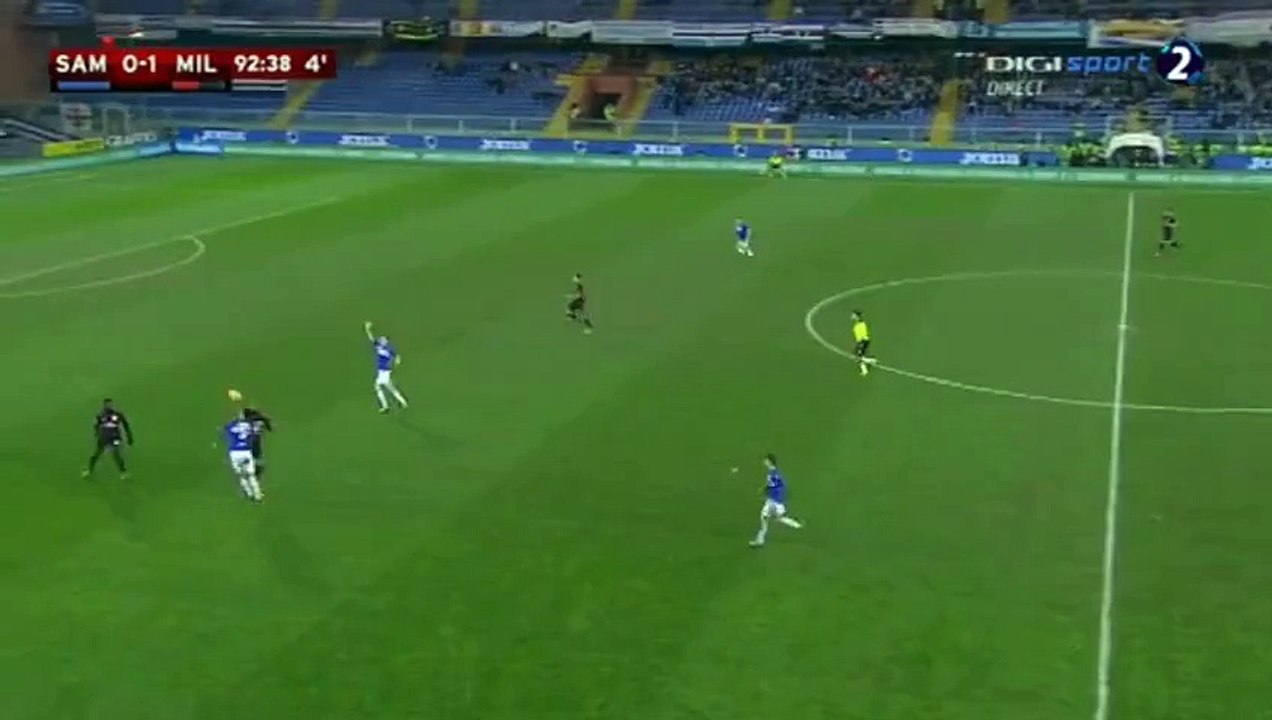 0-2 Carlos Bacca Goal  - Sampdoria vs AC Milan 0-2 Coppa Italia 17-12-2015