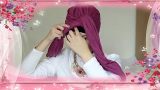Tutorial cara memakai hijab ikal samping  Front Side Twist