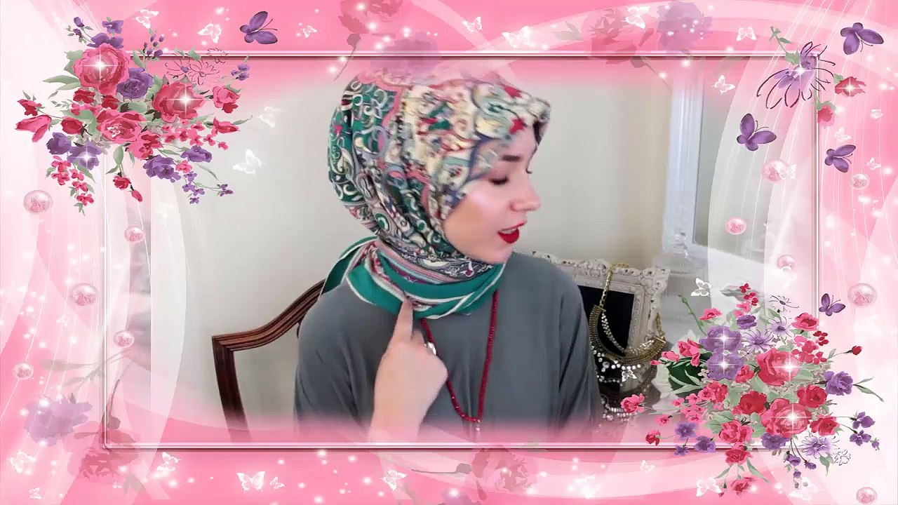 HIJAB TUTORIALS _ USING A SQUARE SCARF