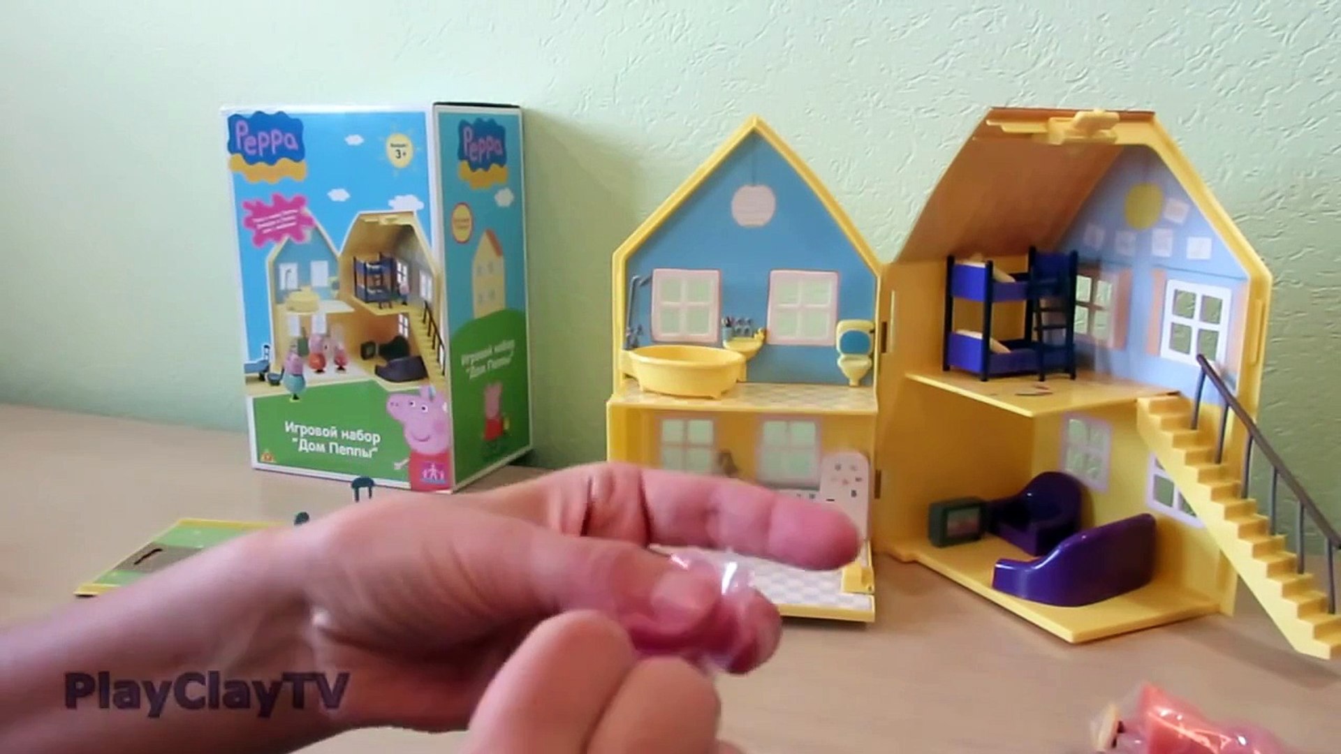 ⁣Peppa Pig HD the NEW House kids toys and Paw Patrol Chase the police PlayClayTV