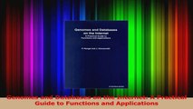 Download  Genomes and Databases on the Internet A Practical Guide to Functions and Applications Ebook Free