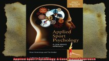 Applied Sport Psychology A CaseBased Approach
