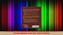 Download  Limits of Computation An Introduction to the Undecidable and the Intractable PDF Free